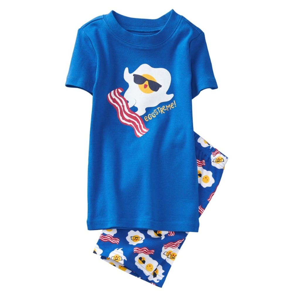 Gymboree Blue Eggs-treme 2-Piece Shortie Pajamas